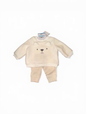 Carter's Cream Sherpa 2-Piece Cozy Baby Set